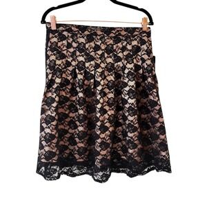 Vertigo Paris Floral Lace Skirt Size 10 Pleated Coquette Dark Romance Party